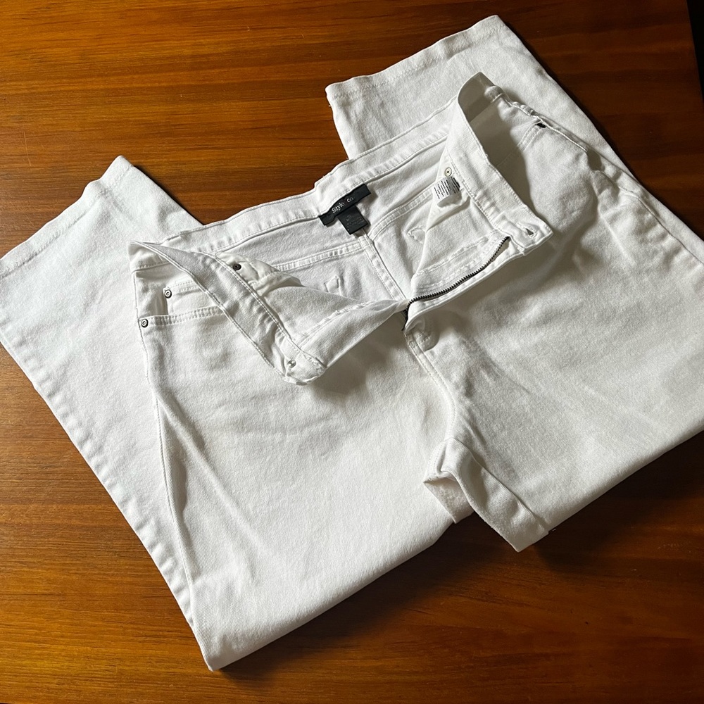 Style & Co White Jeans size 16 Short - Picture 4 of 5